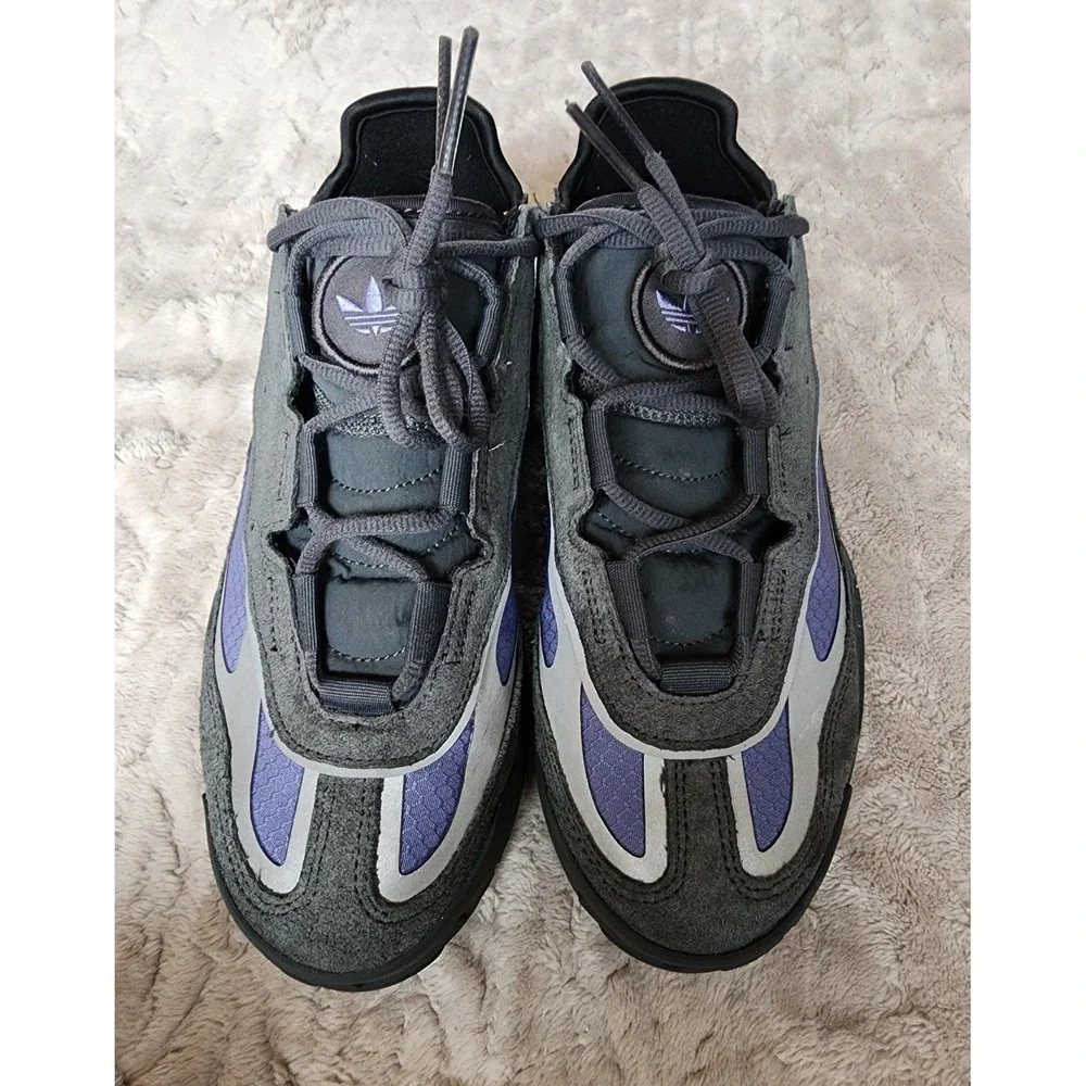 Adidas Ozrah Carbon Grey Orbit Violet Mens Sneakers S24140 Low Top Shoes 7.5